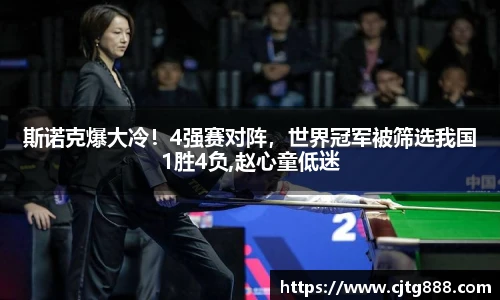 斯诺克爆大冷！4强赛对阵，世界冠军被筛选我国1胜4负,赵心童低迷
